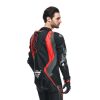 Dainese AUDAX D-ZIP 1PC PERF závodní kombinéza černá/fluo-červená vel.54
